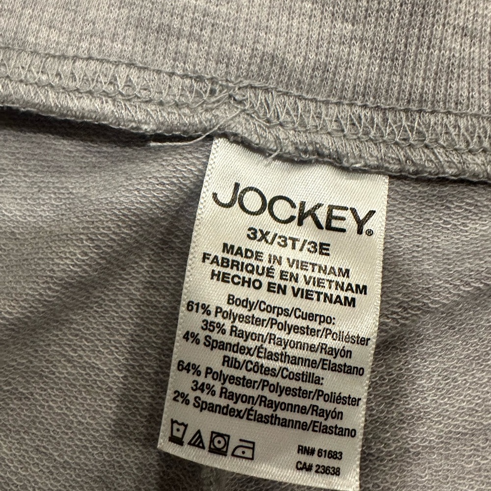 Jockey Women's Plus 3X French Terry Shorts NWT 3.5” Inseam Gray - Picture 4 of 5